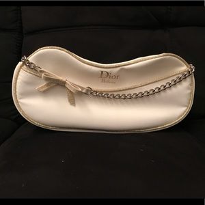 Christian Dior white with glitter gold lining